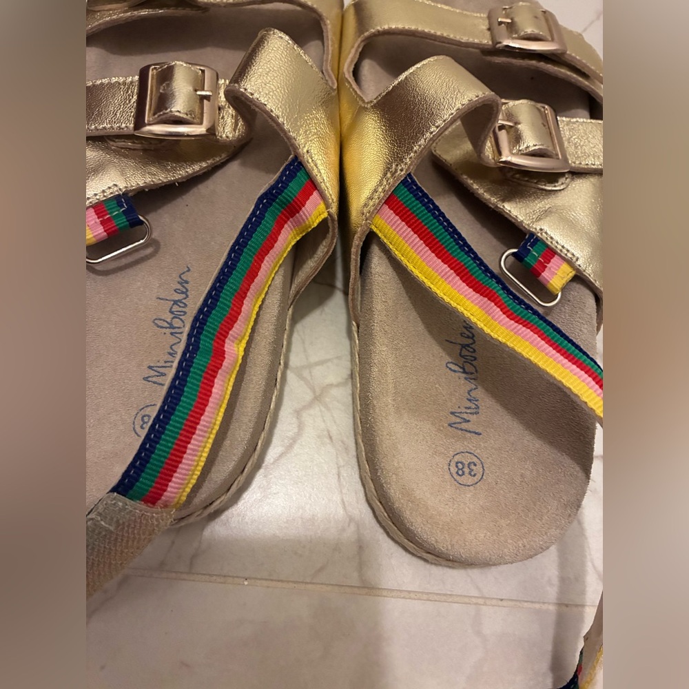 Boden Gold Rainbow Sandals - Picture 4 of 10